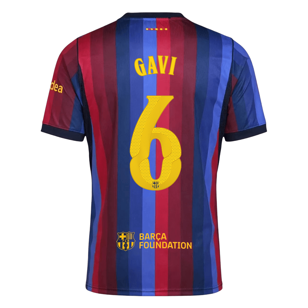 Barcelona Home Soccer Jersey 2026/27 – GAVI #6 – UCL