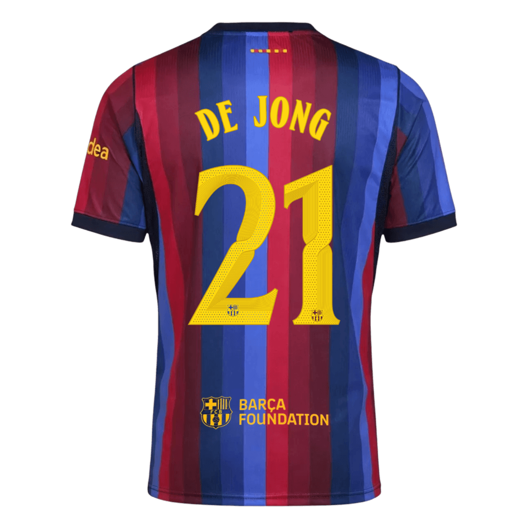 Barcelona Home Soccer Jersey 2026/27 – DE JONG #21 – UCL