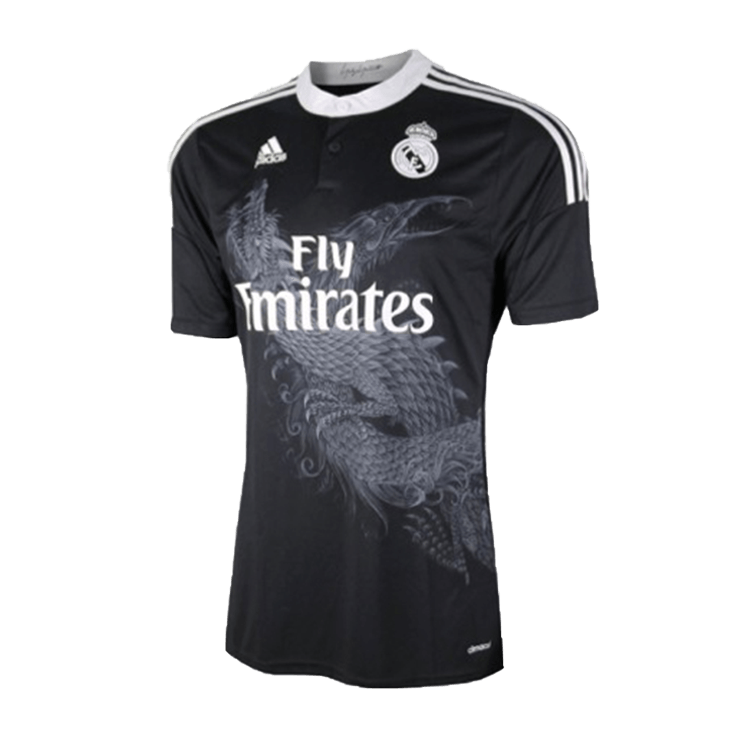 Retro BALE #11 Real Madrid Mens Third Away Soccer Jersey 2014/15 Black