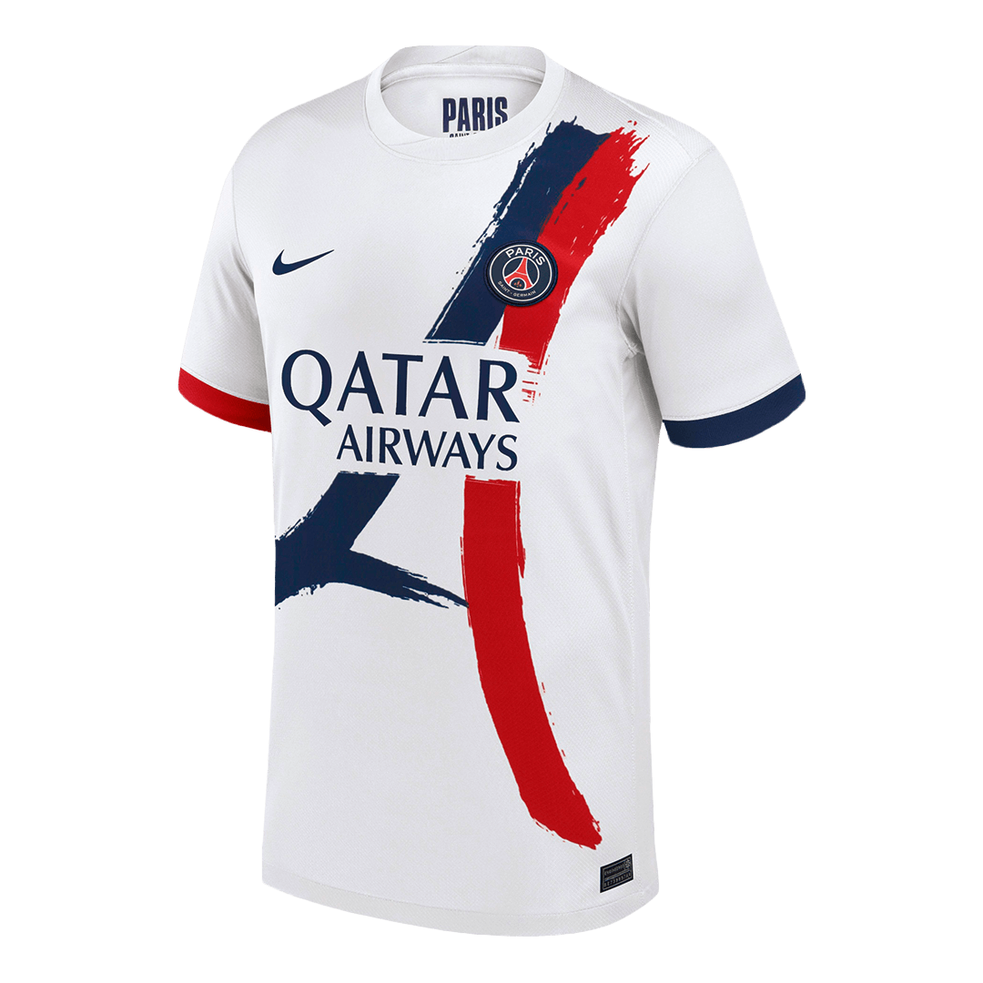 KVARATSKHELIA #7 PSG Mens Away Soccer Jersey 2025/26 White