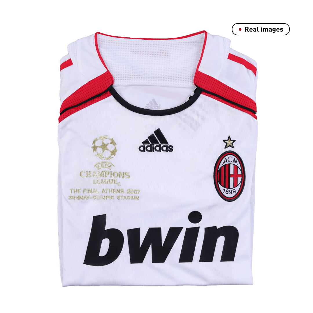 Retro KAKA' #22 AC Milan Mens Away Soccer Jersey UCL 2006/07 White
