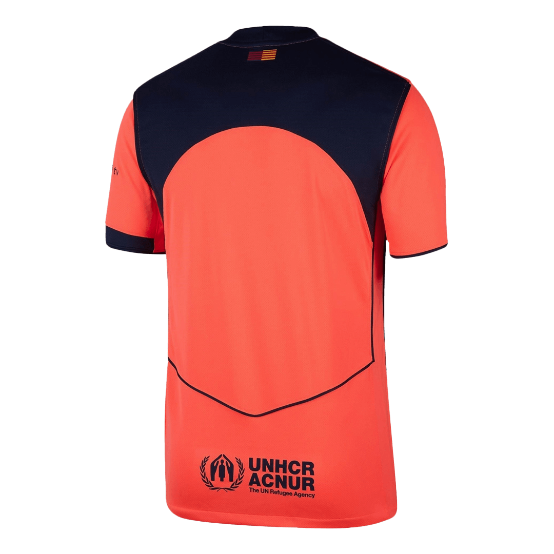 Barcelona Mens Third Away Soccer Jersey 2025/26 Orange