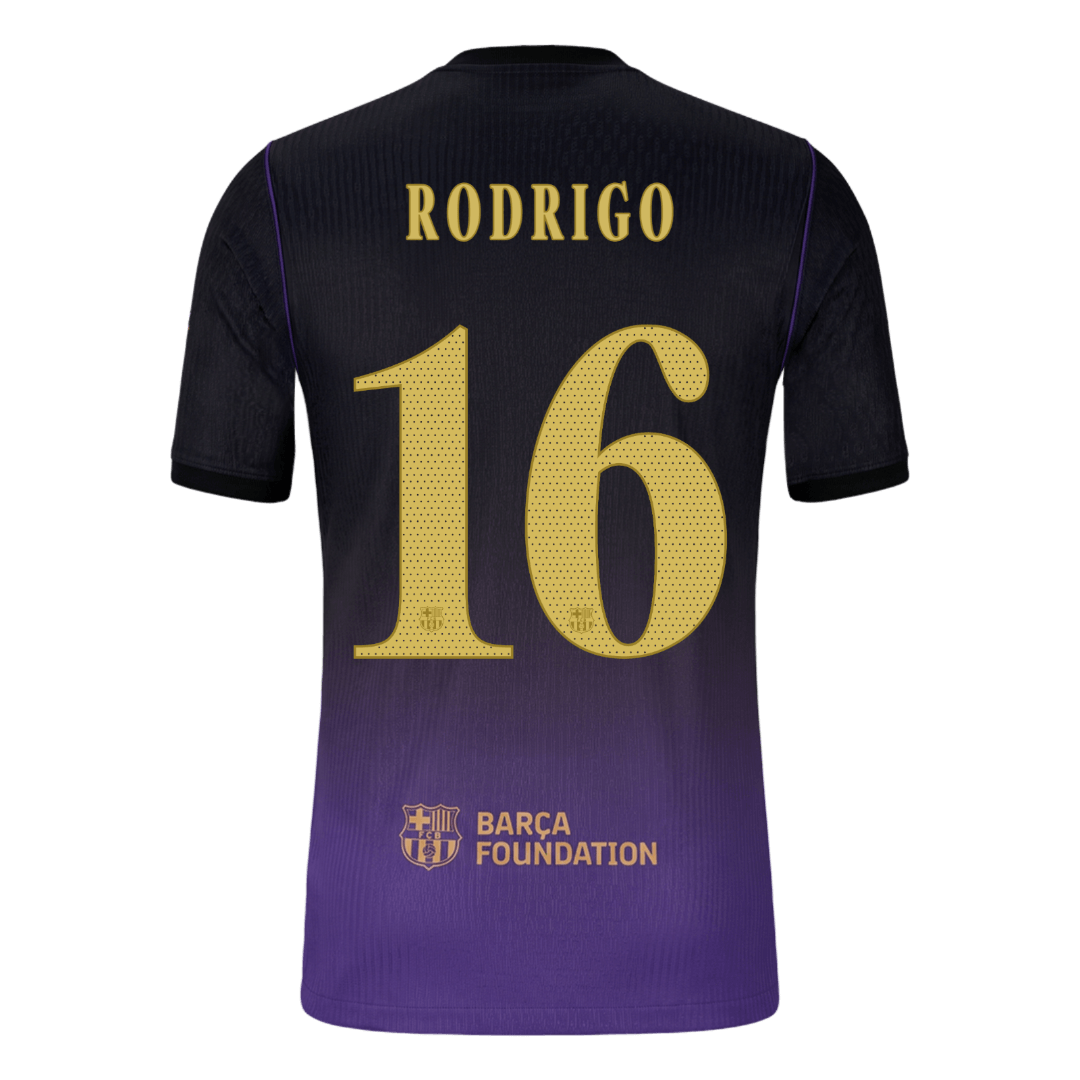 Barcelona Away Soccer Jersey 2026/27 – RODRIGO #16 – UCL (Player Version)
