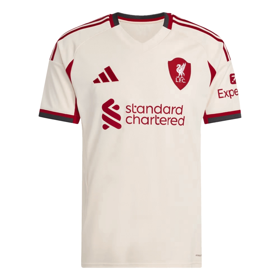SZOBOSZLAI #8 Liverpool Mens Away Soccer Jersey 2025/26 White