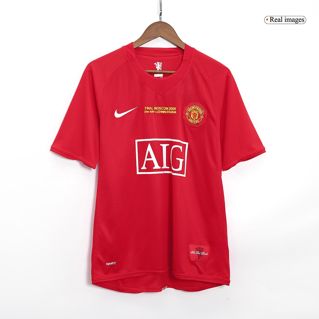 Retro ROONEY #10 Manchester United Mens Home Soccer Jersey UCL Final UCL 2007/08 Red