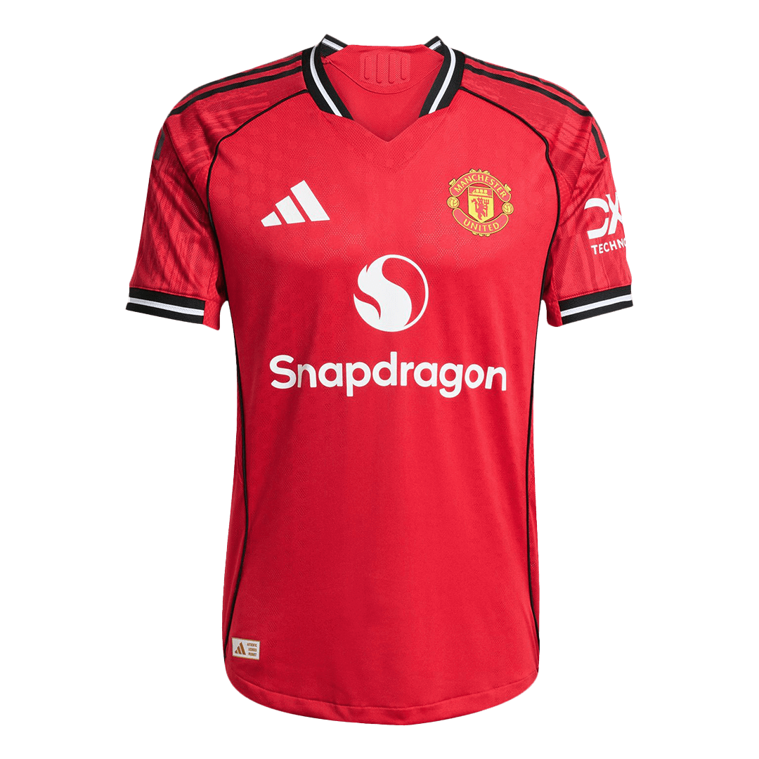 B.FERNANDES #8 Manchester United Mens Home Soccer Jersey 2025/26 Red - Player Version