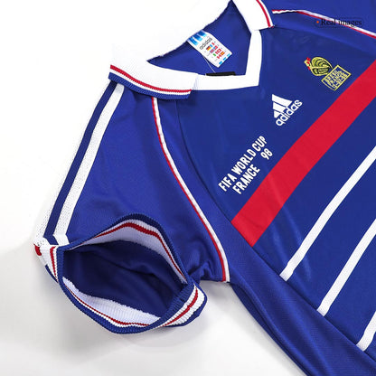 Retro ZIDANE #10 France Mens Home Soccer Jersey World Cup 1998 Blue
