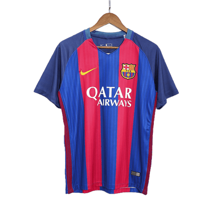 Retro MESSI #10 Barcelona Mens Home Soccer Jersey 2016/17 Red&Blue