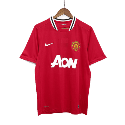 Retro Manchester United Mens Home Soccer Jersey 2011/12 Red
