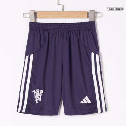 Manchester United Kids Away Soccer Kit 2025/26 White
