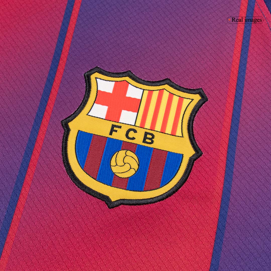 LEWANDOWSKI #9 Barcelona Mens Home Soccer Jersey UCL 2025/26 Red&Blue [PREMIUM]