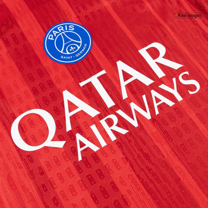 O.DEMBÉLÉ #10 PSG Mens Third Away Soccer Jersey 2025/26 Red - Player Version
