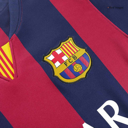 Retro Barcelona Mens Home Soccer Jersey 2014/15 Red&Blue