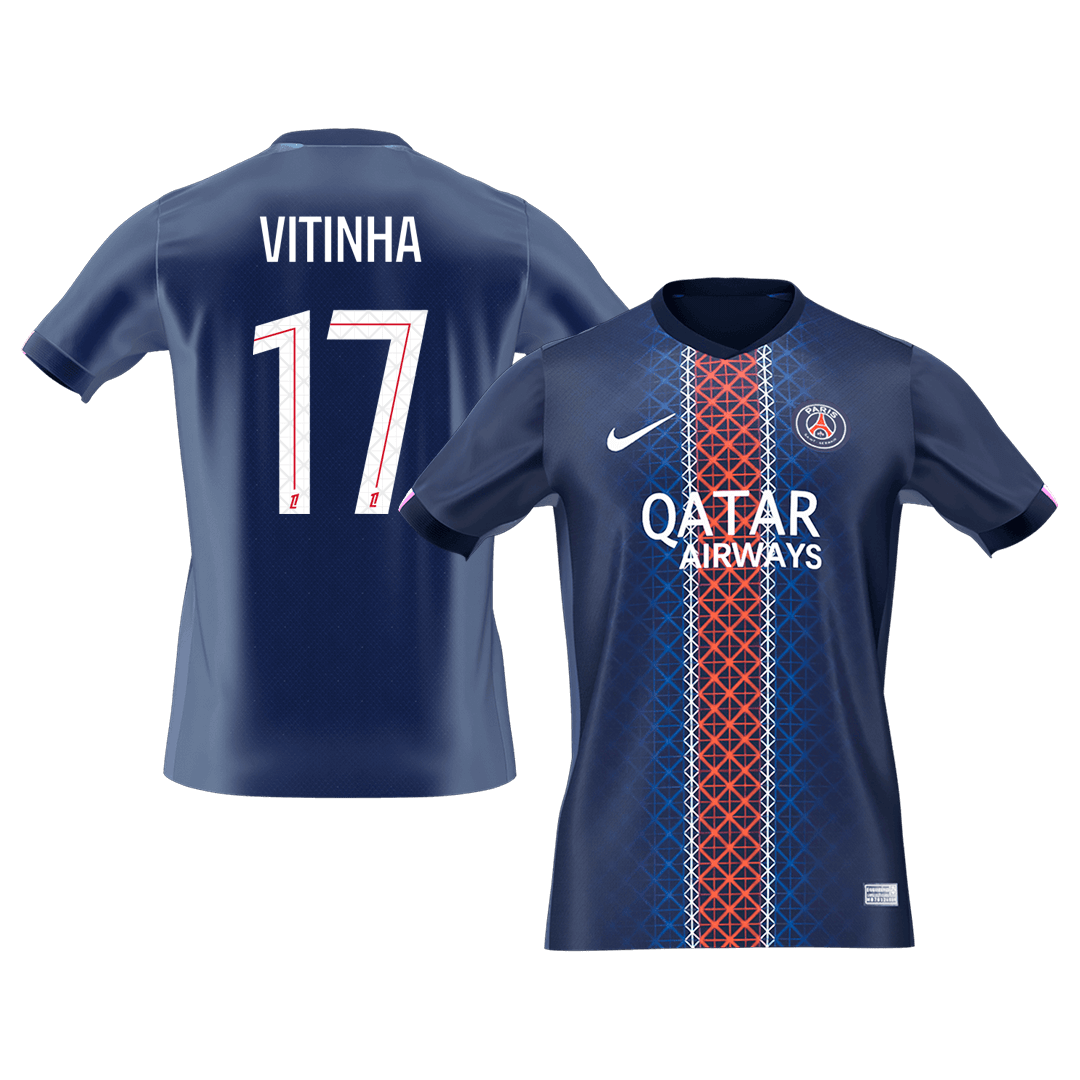VITINHA #17 PSG Mens Home Soccer Jersey 2025/26 Navy [PREMIUM]