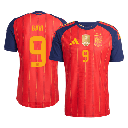 [Champion Edition] Spain Home Soccer Jersey World Cup 2026 – GAVI #9 (Player Version)