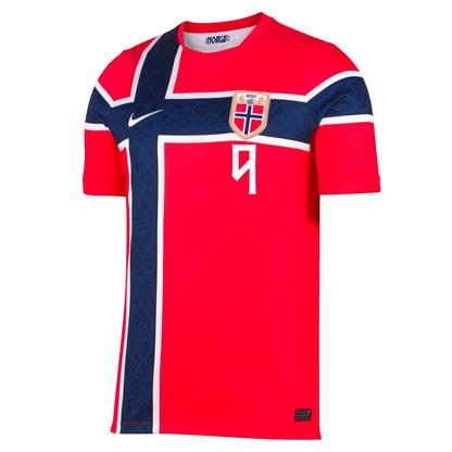 BRAUT HAALAND #9 Norway Mens Home Soccer Jersey World Cup 2026 Red
