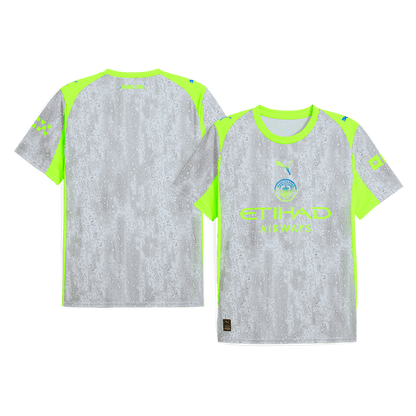 Manchester City Mens Third Away Soccer Full Set 2025/26 Gray