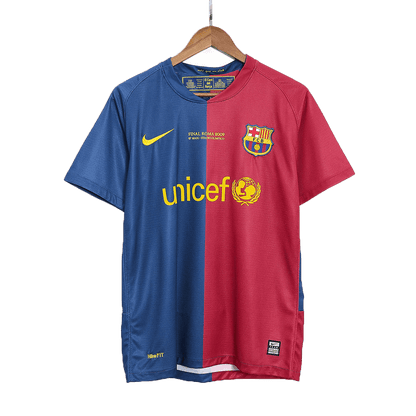 Retro XAVI #6 Barcelona Mens Home Soccer Jersey UCL Final UCL 2008/09 Blue&Red