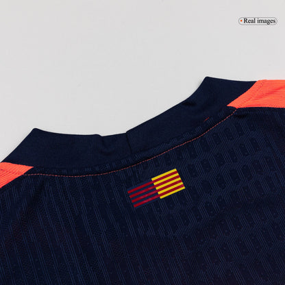 LEWANDOWSKI #9 Barcelona Mens Third Away Soccer Jersey UCL 2025/26 Orange - Player Version