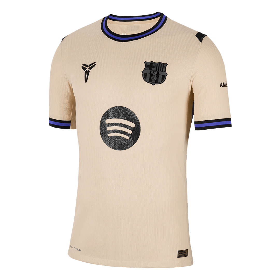 F.DE JONG #21 Barcelona Mens Away Soccer Jersey UCL 2025/26 Yellow - Player Version