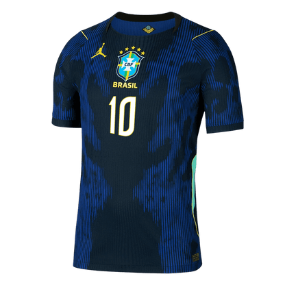 NEYMAR JR #10 Brazil Mens Away Soccer Jersey World Cup 2026 Navy - Player Version