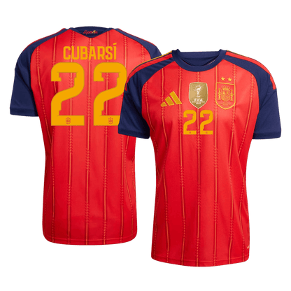 [Champion Edition] Spain Home Soccer Jersey World Cup 2026 – CUBARSÍ #22