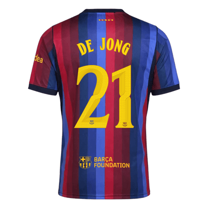 Barcelona Home Soccer Jersey 2026/27 – DE JONG #21 – UCL