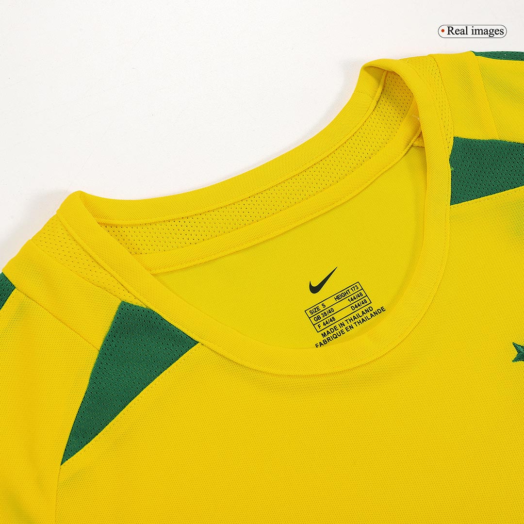 Retro CAFU #2 Brazil Mens Home Soccer Jersey 2002/03 Yellow