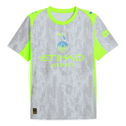 Manchester City Mens Third Away Soccer Jersey 2025/26 Gray
