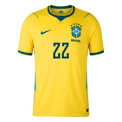 JOÃO PEDRO #22 Brazil Mens Home Soccer Jersey World Cup 2026 Yellow [PREMIUM]