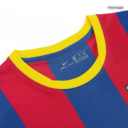 Retro A.INIESTA #8 Barcelona Mens Home Soccer Jersey 2010/11 Red&Blue