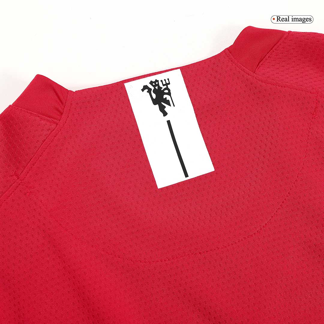 Retro ROONEY #10 Manchester United Mens Home Long Sleeve Soccer Jersey UCL Final UCL 2007/08 Red