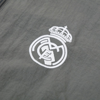 Real Madrid Mens Windbreaker Jacket 2025/26 Gray