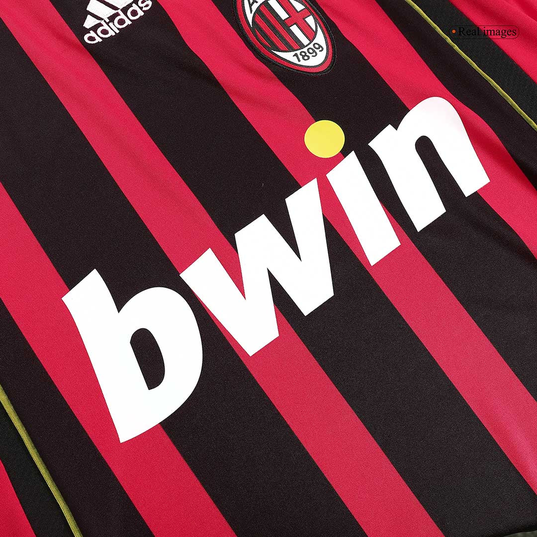 Retro MALDINI #3 AC Milan Mens Home Soccer Jersey 2006/07 Red&Black