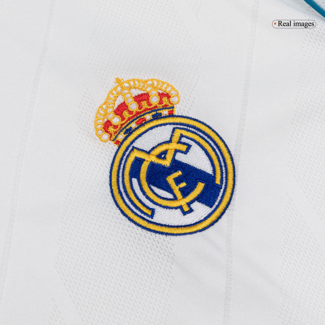 Retro MODRIĆ #10 Real Madrid Mens Home Long Sleeve Soccer Jersey 2017/18 White