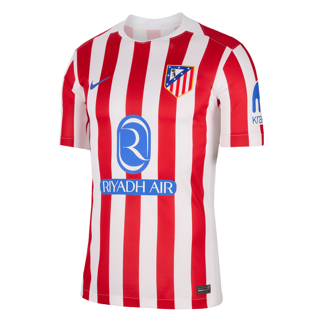 GRIEZMANN #7 Atletico Madrid Mens Home Soccer Jersey 2025/26 Red&White