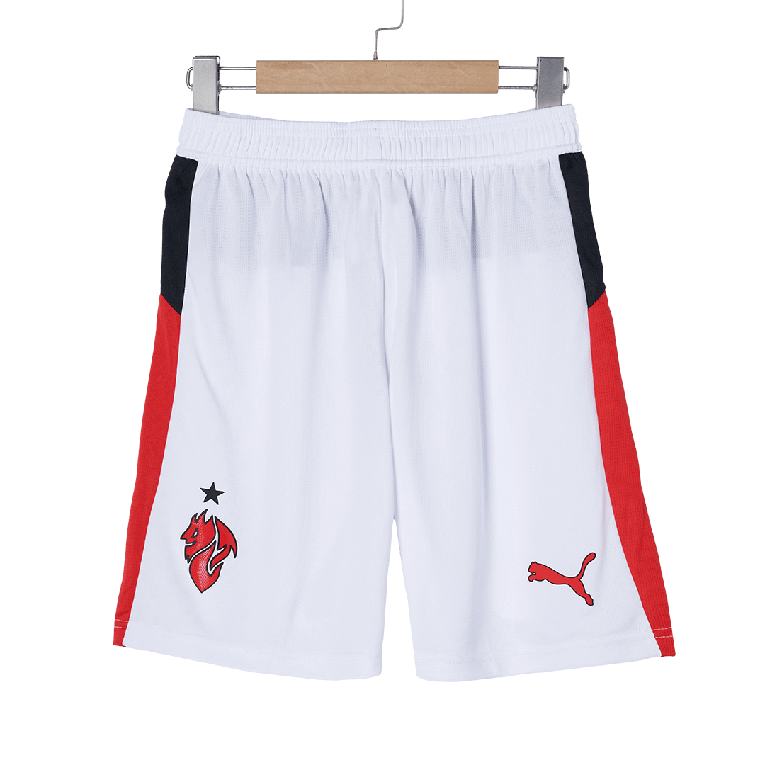 AC Milan Mens Away Soccer Shorts 2025/26 White