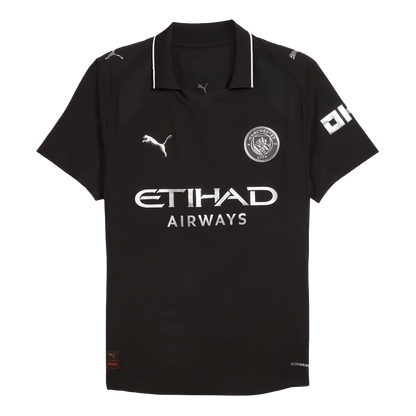 HAALAND #9 Manchester City Mens Away Soccer Jersey 2025/26 Black - Player Version
