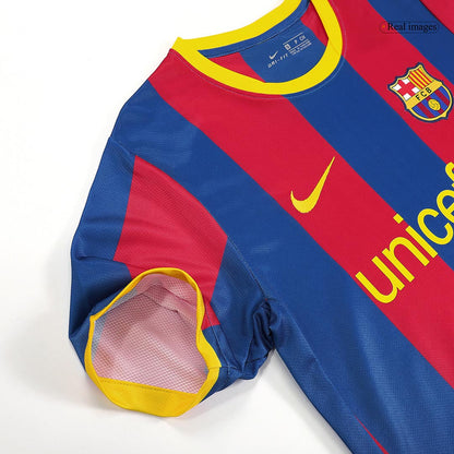 Retro Barcelona Mens Home Soccer Jersey 2010/11 Red&Blue