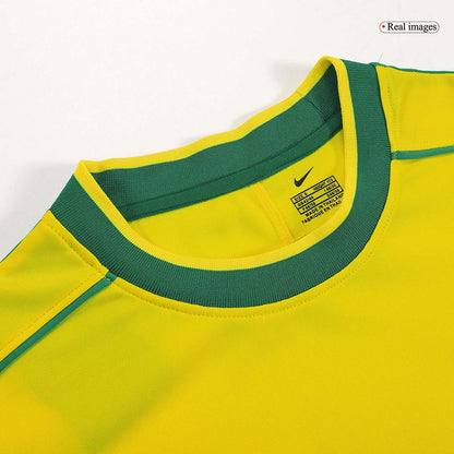 Retro CAFU #2 Brazil Mens Home Soccer Jersey World Cup 1998 Yellow