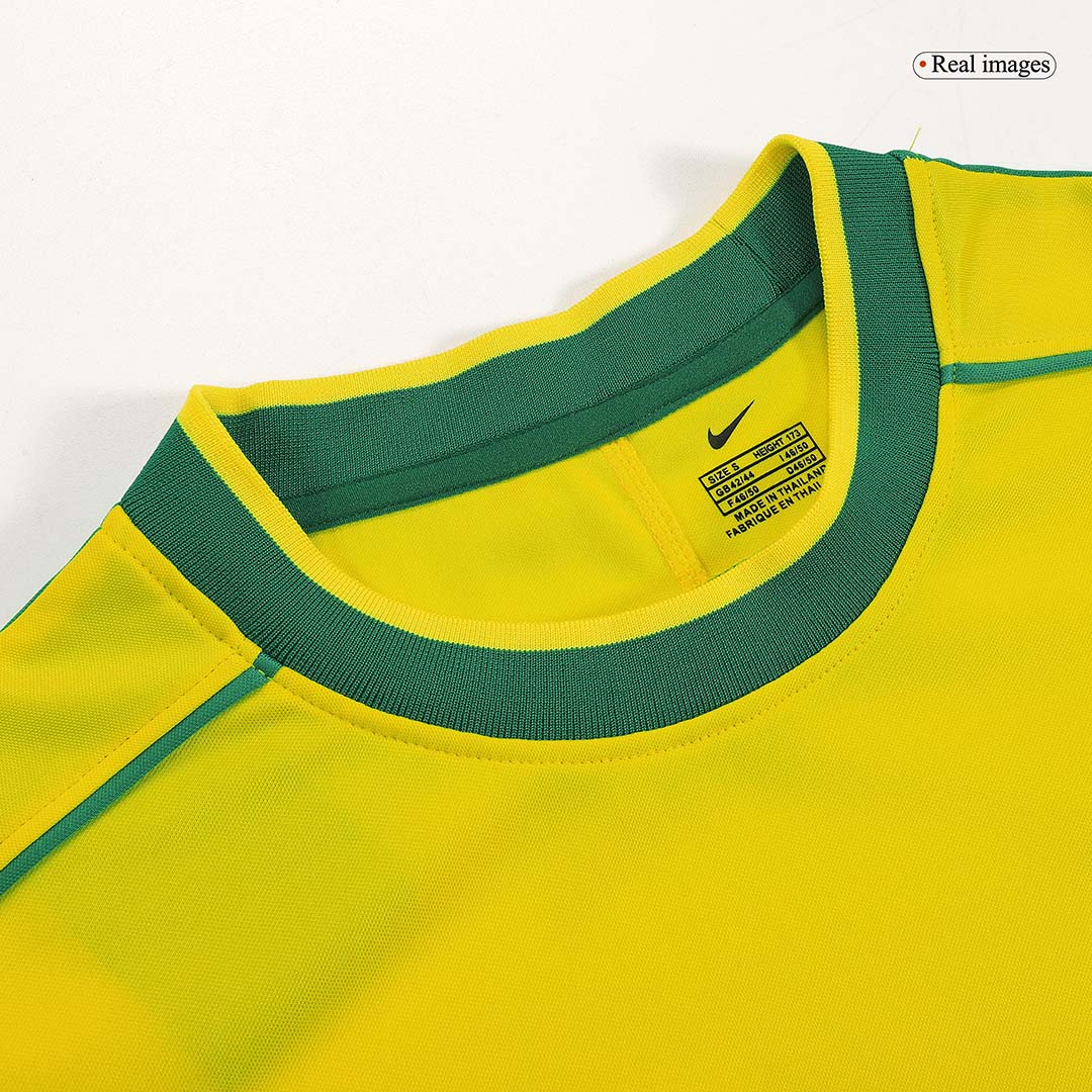 Retro RONALDO #9 Brazil Mens Home Soccer Jersey World Cup 1998 Yellow