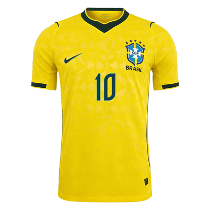 NEYMAR JR #10 Brazil Mens Home Soccer Jersey World Cup 2026 Yellow - Player Version