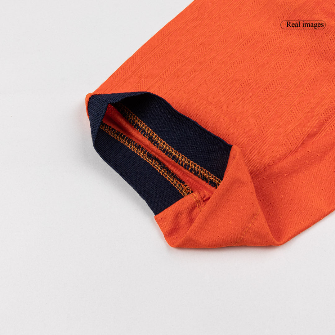 VIRGIL #4 Netherlands Mens Home Soccer Jersey World Cup 2026 Orange - Player Version