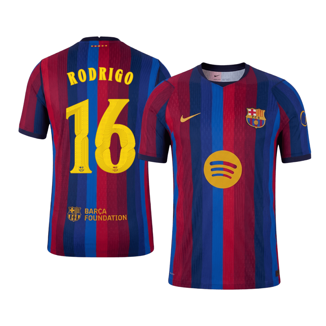 Barcelona Home Soccer Jersey 2026/27 – RODRIGO #16 – UCL (Player Version)