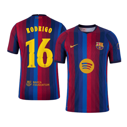Barcelona Home Soccer Jersey 2026/27 – RODRIGO #16 – UCL (Player Version)