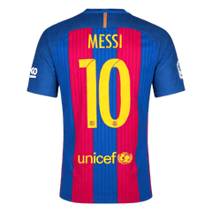 Retro MESSI #10 Barcelona Mens Home Soccer Jersey 2016/17 Red&Blue