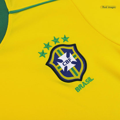 Retro RIVALDO #10 Brazil Mens Home Soccer Jersey World Cup 1998 Yellow