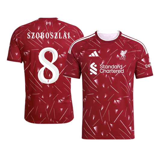 Liverpool Home Soccer Jersey 2026/27 – SZOBOSZLAI #8 – UCL