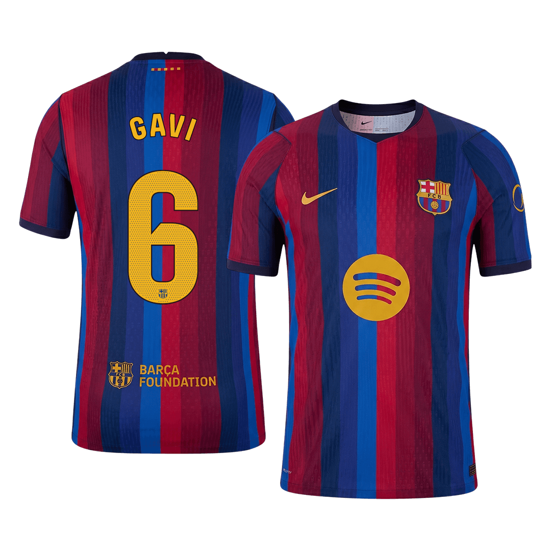 Barcelona Home Soccer Jersey 2026/27 – GAVI #6 (Player Version)