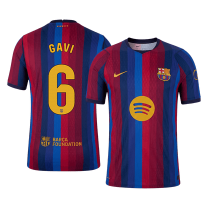 Barcelona Home Soccer Jersey 2026/27 – GAVI #6 (Player Version)